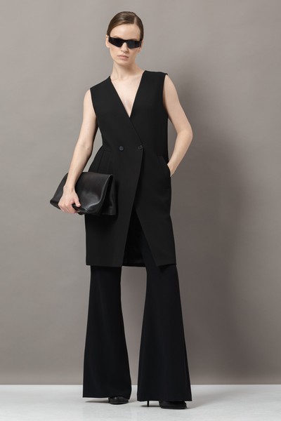 Удлиненный жилет VASSA&Co, пол женский, цвет черный, фото №2