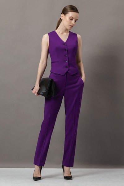 Жилет VASSA&Co, пол женский, цвет фиолетовый, фото №5