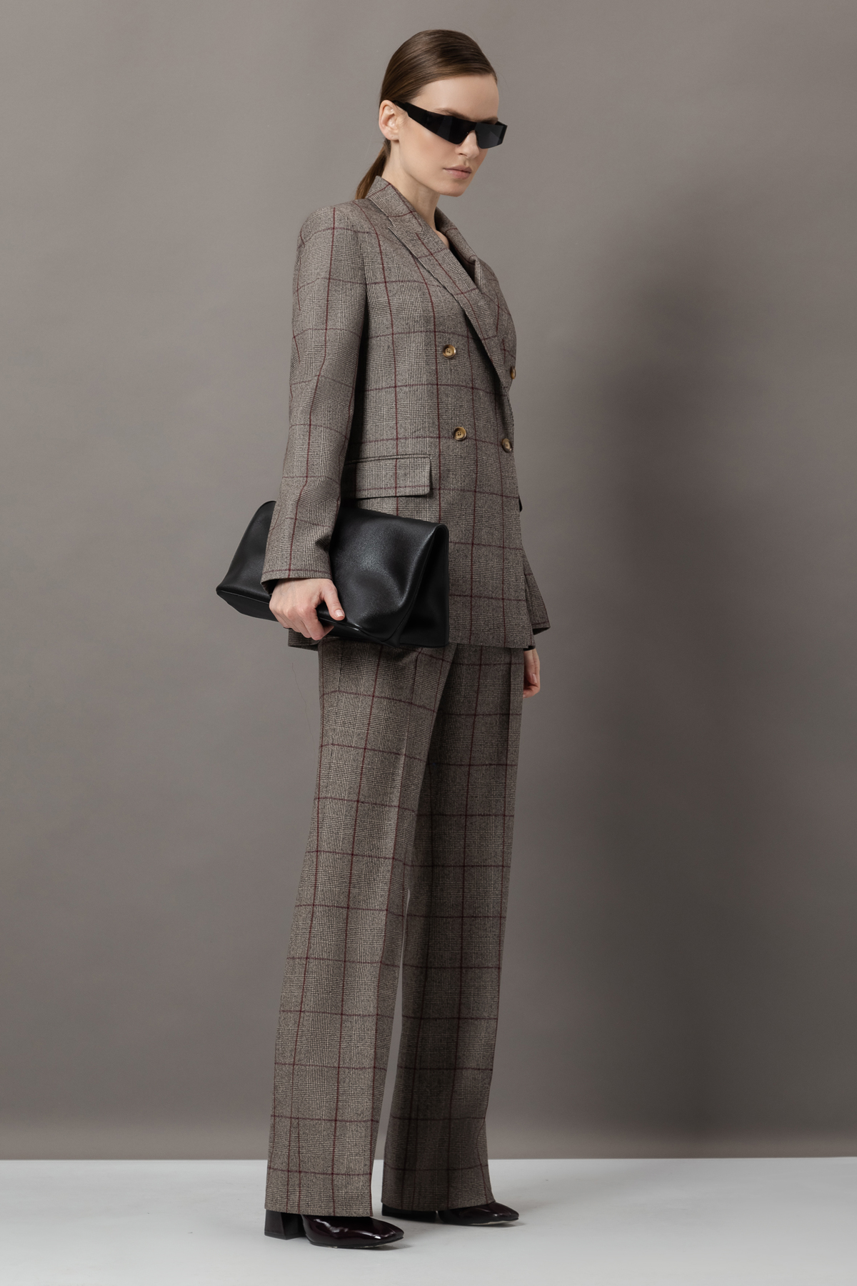 Брюки из шерсти VASSA&Co, пол женский, цвет серый