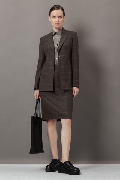 Юбка-карандаш VASSA&Co, пол женский, цвет коричневый, фото №4