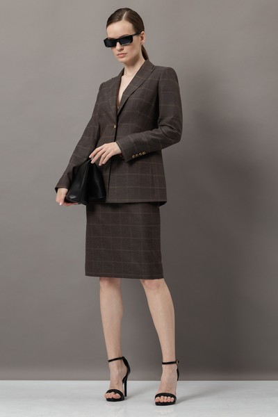 Юбка-карандаш VASSA&Co, пол женский, цвет коричневый, фото №2