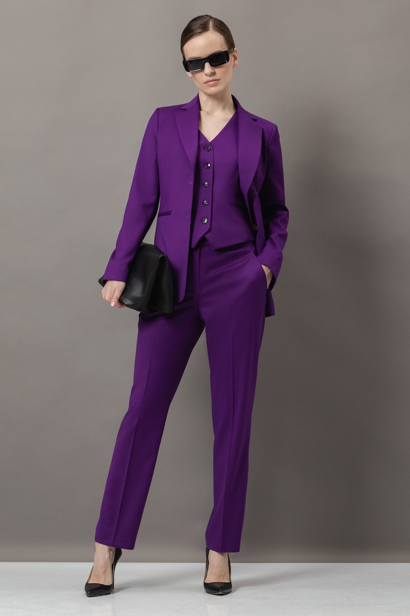 Жакет VASSA&Co, пол женский, цвет фиолетовый, фото №2