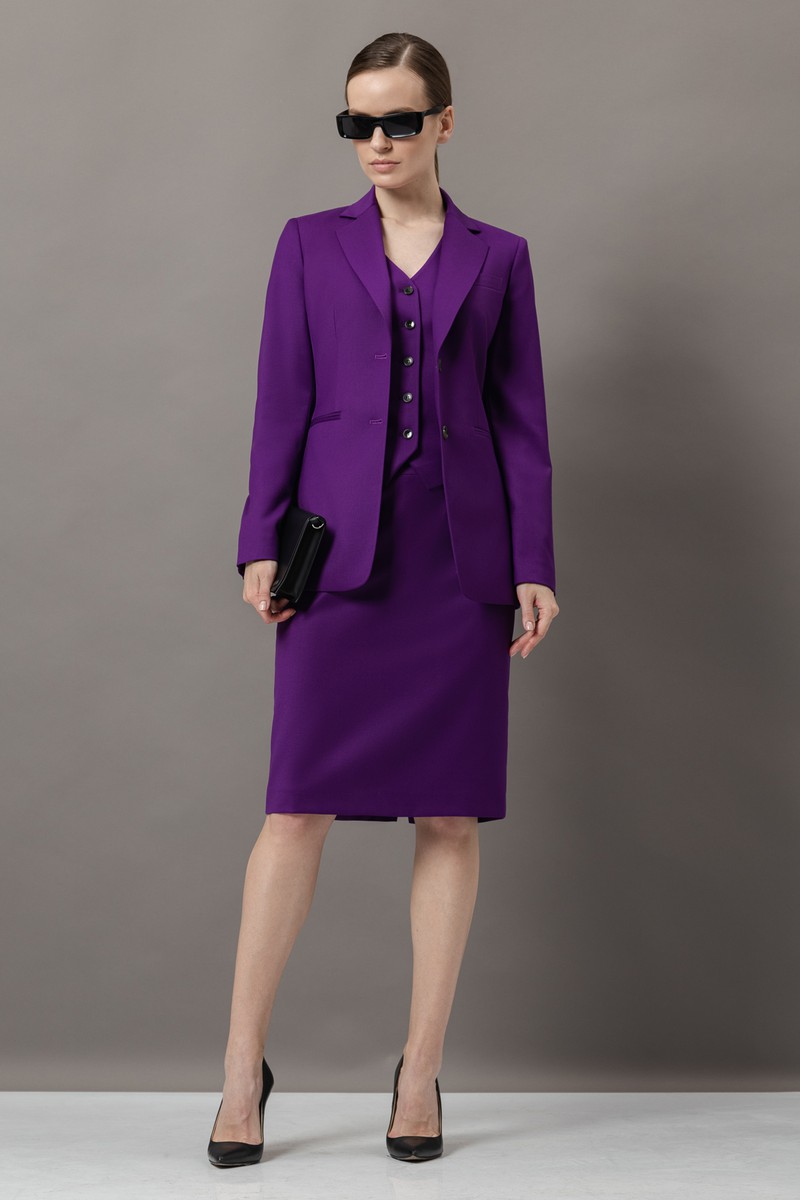 Жилет VASSA&Co, пол женский, цвет фиолетовый, фото №3