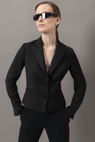 Укороченный жакет VASSA&Co, пол женский, цвет черный, фото №6