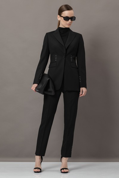 Жакет с графичной вышивкой VASSA&Co, пол женский, цвет черный, фото №2