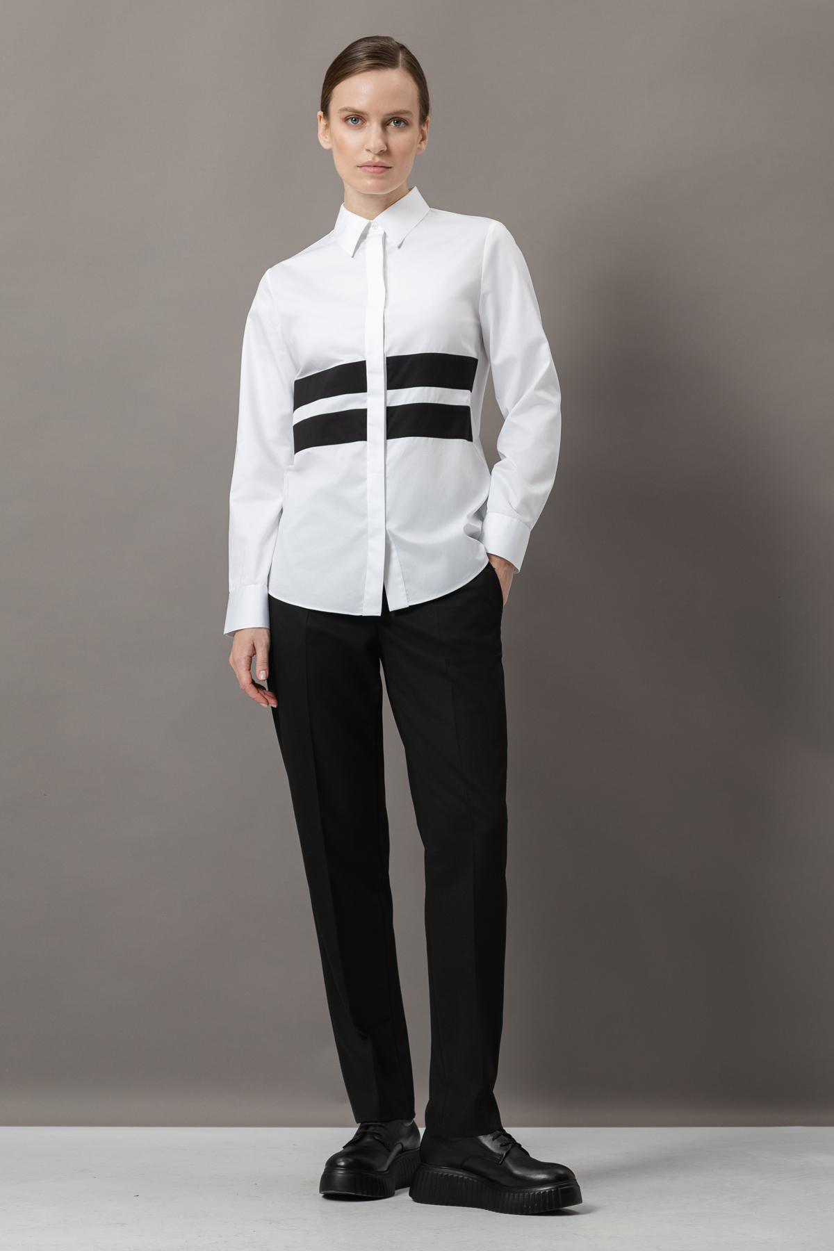 Блузка с графичным принтом VASSA&Co, пол female, цвет White