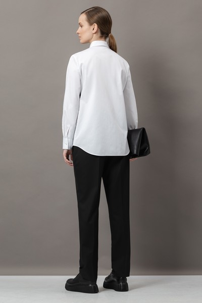 Блузка с графичным принтом VASSA&Co, пол женский, цвет белый, фото №4