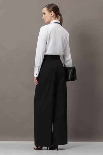 Брюки свободного кроя VASSA&Co, пол женский, цвет черный, фото №4