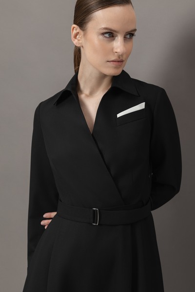 Платье VASSA&Co, пол женский, цвет черный, фото №6