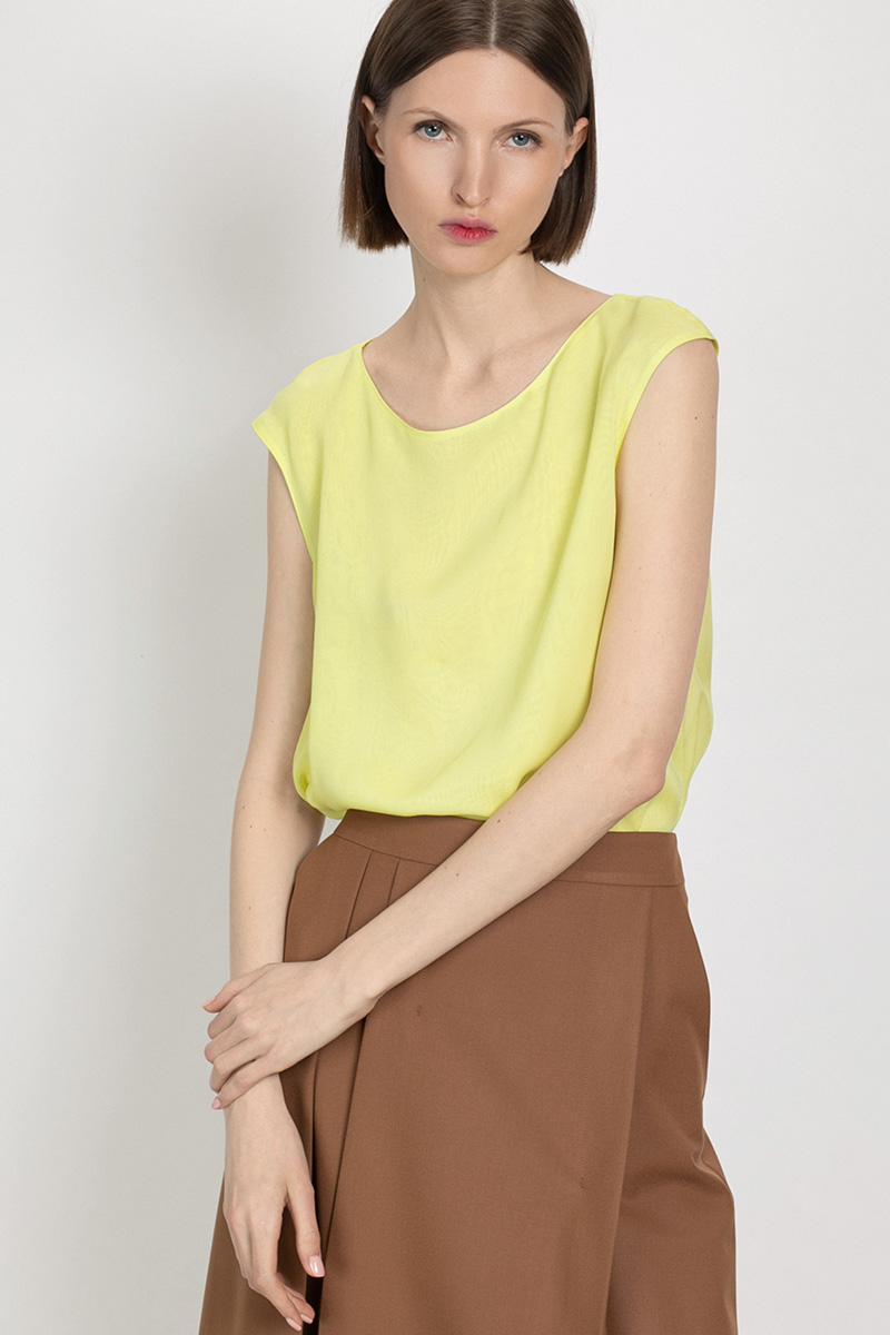 Блузка VASSA&Co, пол женский, цвет желтый