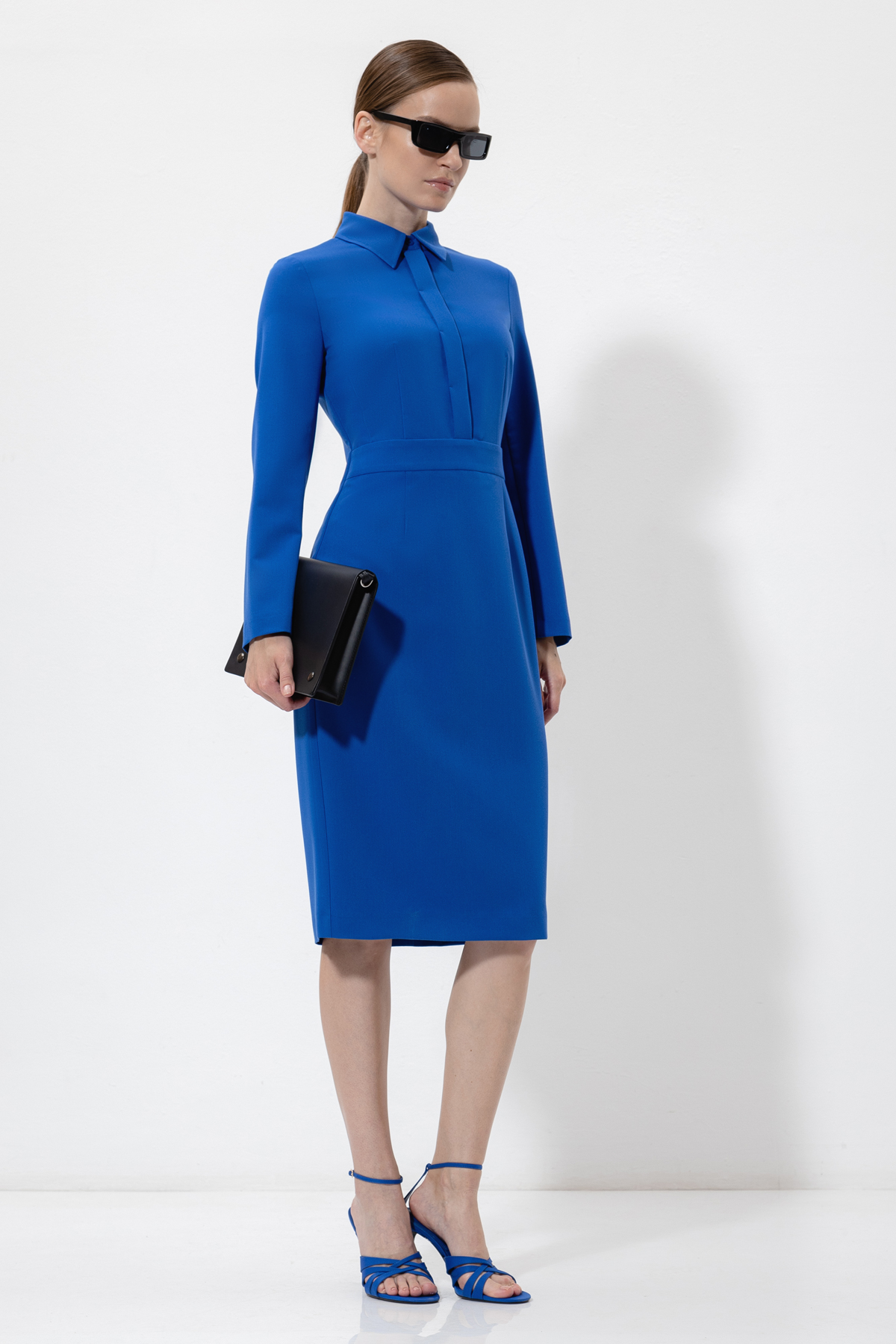 Платье-футляр VASSA&Co, пол женский, цвет синий