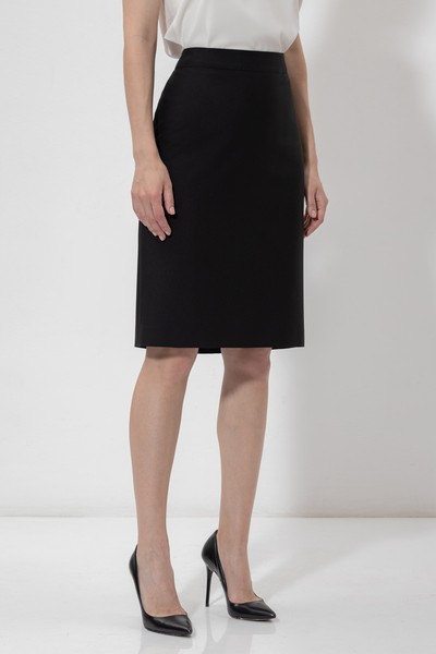 Юбка-карандаш на резинке VASSA&Co, пол женский, цвет черный, фото №2