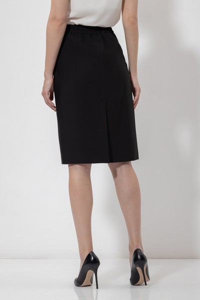 Юбка-карандаш на резинке VASSA&Co, пол женский, цвет черный, фото №5