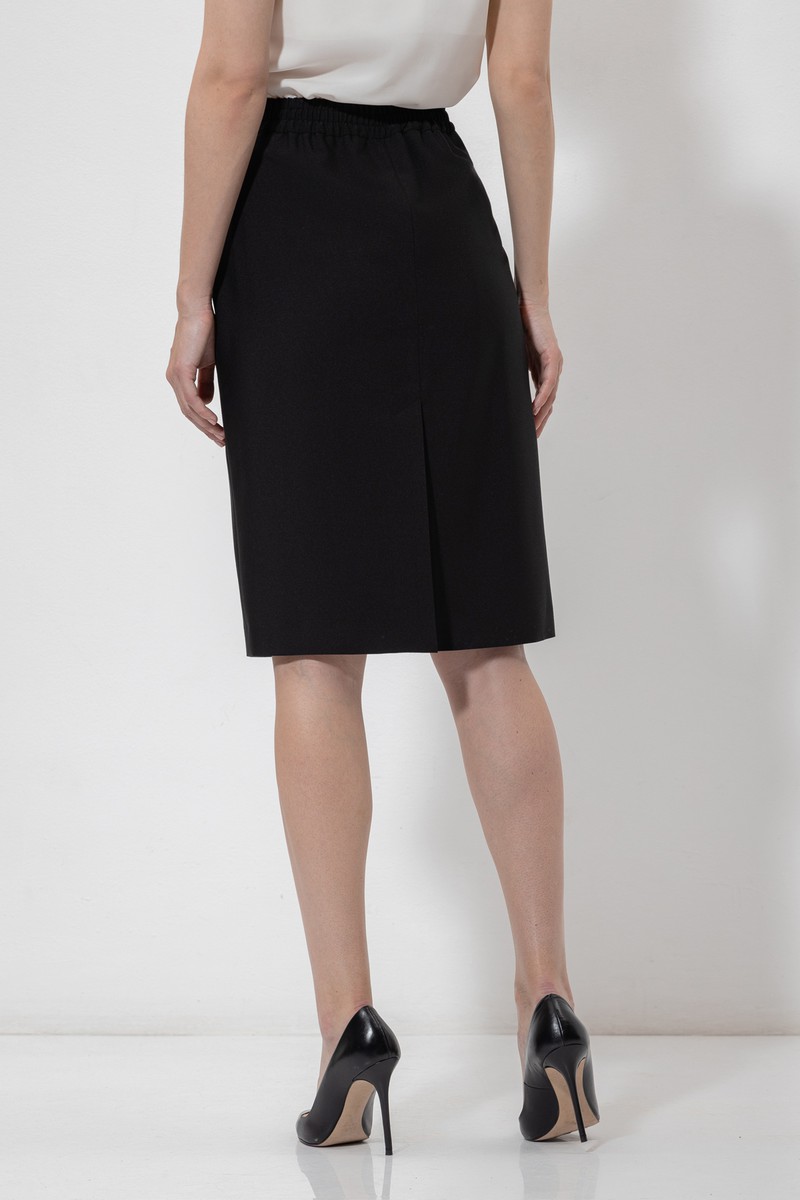 Юбка-карандаш на резинке VASSA&Co, пол женский, цвет черный, фото №5