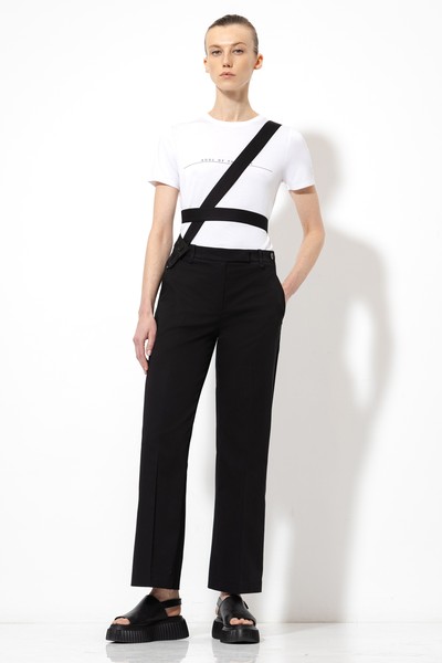 Брюки со съемной деталью VASSA&Co, пол female, цвет black, фото №2