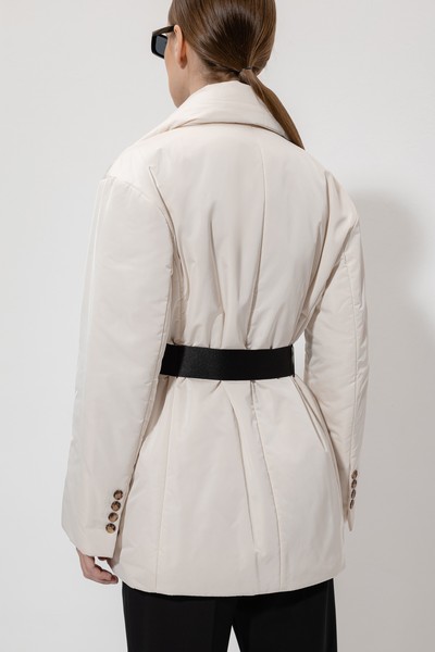 Куртка c контрастным поясом - стропой VASSA&Co, пол женский, цвет белый, фото №5