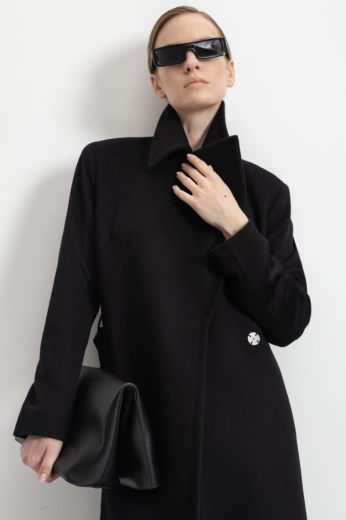 Пальто-халат VASSA&Co, пол female, цвет black