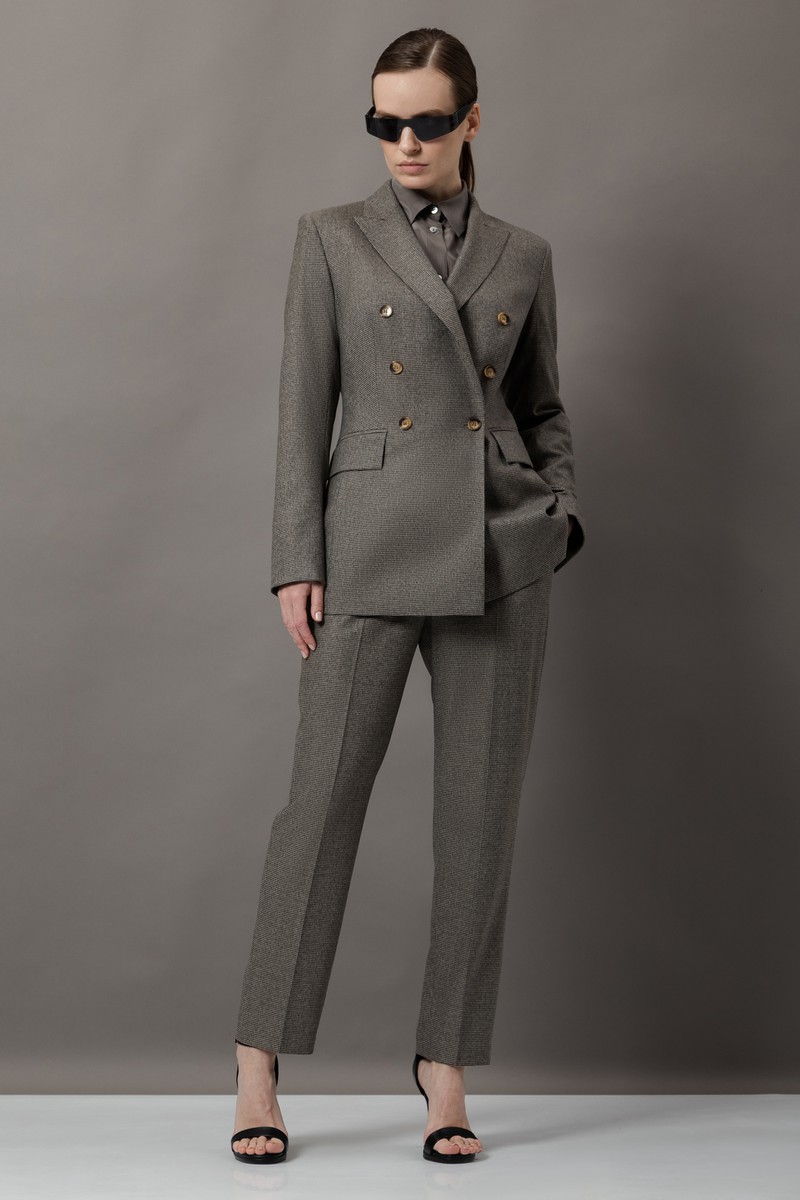 Зауженные брюки VASSA&Co, пол женский, цвет коричневый, фото №3