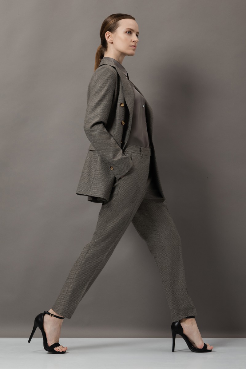 Зауженные брюки VASSA&Co, пол женский, цвет коричневый, фото №2