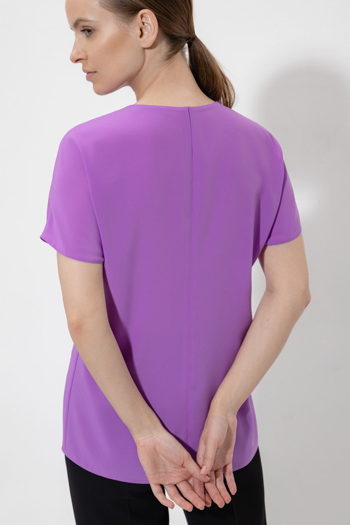 Блузка VASSA&Co, пол Женский, цвет Фиолетовый