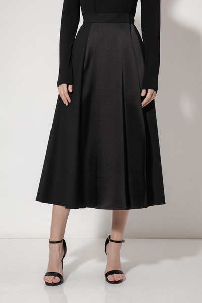 Юбка с разрезом VASSA&Co, пол женский, цвет черный, фото №5