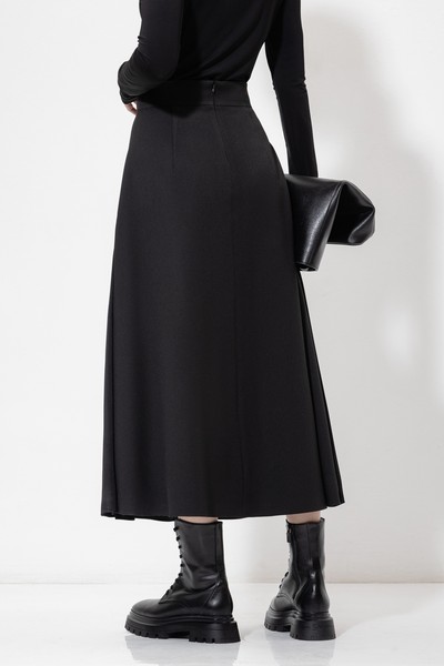 Юбка с асимметричной деталью VASSA&Co, пол женский, цвет черный, фото №3