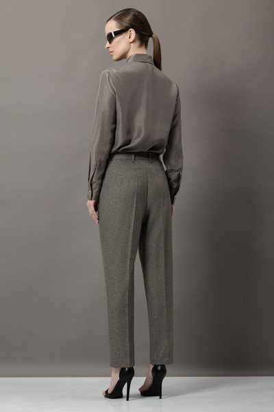 Зауженные брюки VASSA&Co, пол женский, цвет коричневый, фото №5