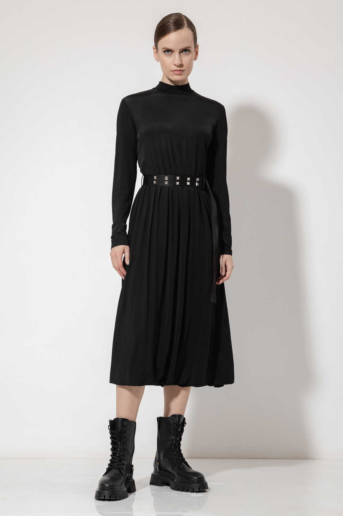 Платье-баллон VASSA&Co, пол женский, цвет черный