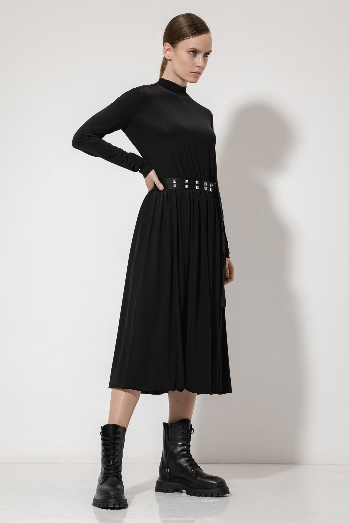 Платье-баллон VASSA&Co, пол женский, цвет черный