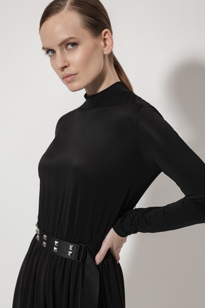 Платье-баллон VASSA&Co, пол женский, цвет черный, фото №6