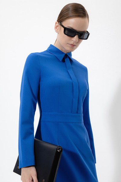 Платье-футляр VASSA&Co, пол женский, цвет синий, фото №4