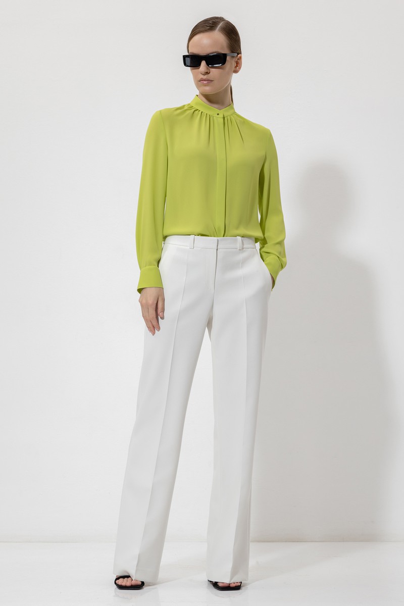 Блузка VASSA&Co, пол женский, цвет зеленый, фото №3