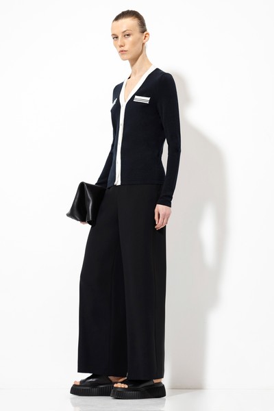 Кардиган с контрастной отделкой VASSA&Co, пол женский, цвет синий, фото №3