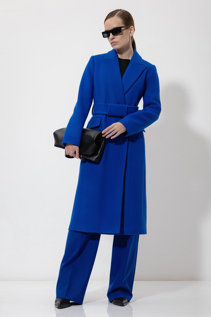 Coat VASSA&Co, пол female, цвет синий, фото №4