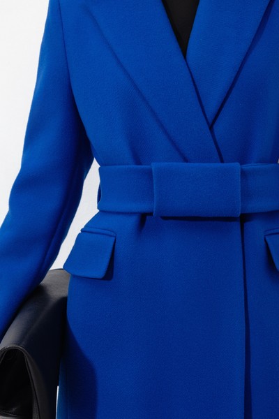 Пальто в синем оттенке VASSA&Co, пол женский, цвет синий, фото №8