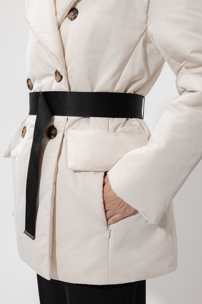 Куртка c контрастным поясом - стропой VASSA&Co, пол женский, цвет белый, фото №6