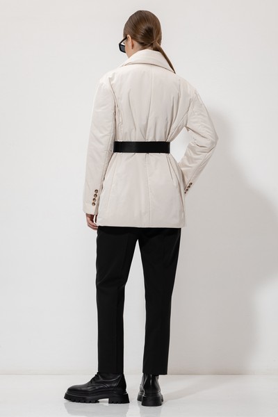 Куртка c контрастным поясом - стропой VASSA&Co, пол женский, цвет белый, фото №4