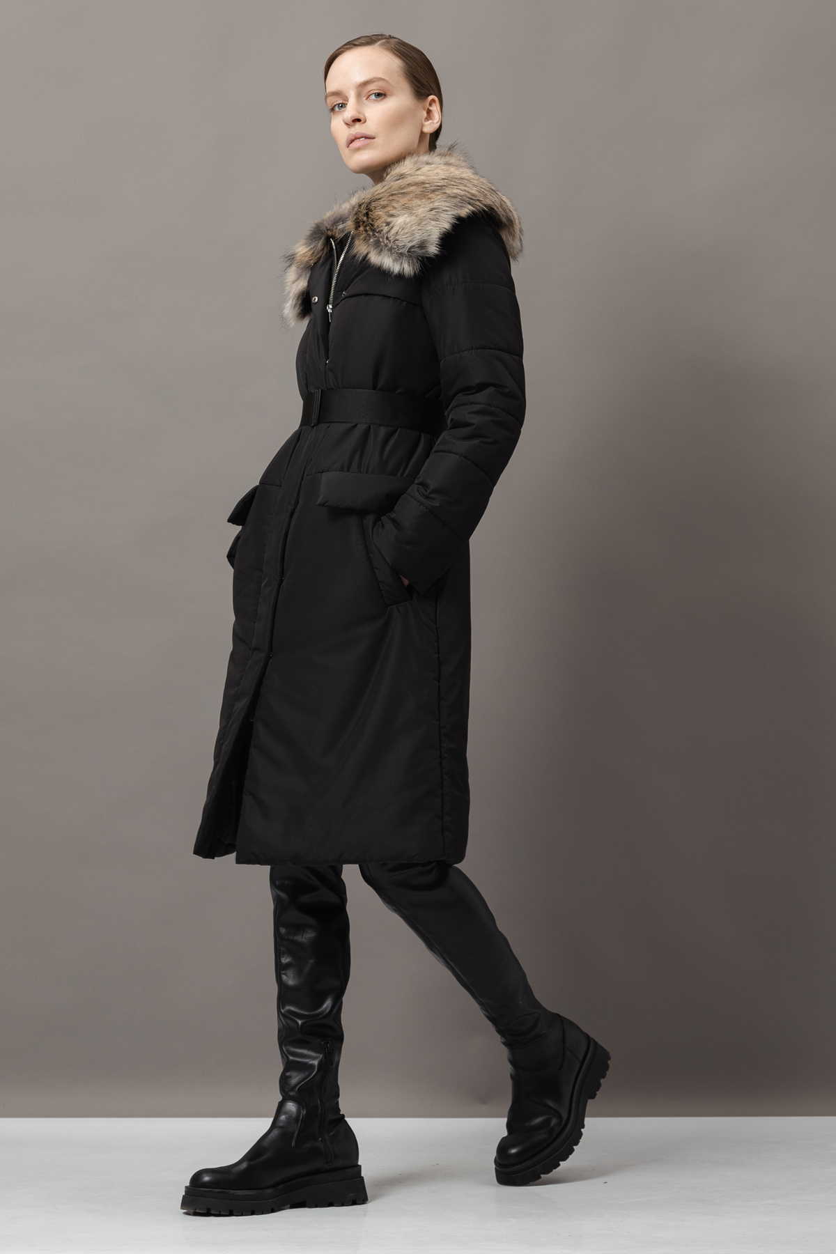 Coat VASSA&Co, пол female, цвет Black