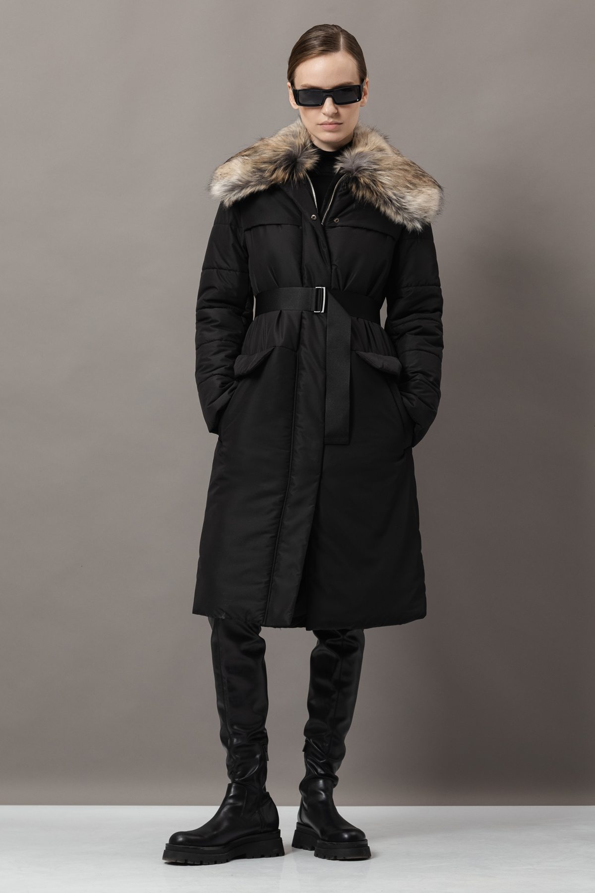 Coat VASSA&Co, пол female, цвет Black