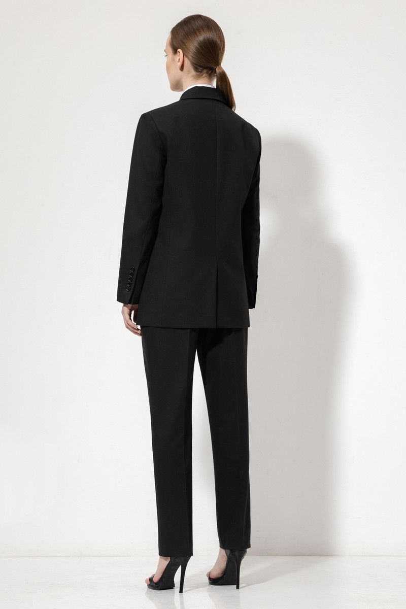 Базовый жакет с вышивкой VASSA&Co, пол женский, цвет черный, фото №4