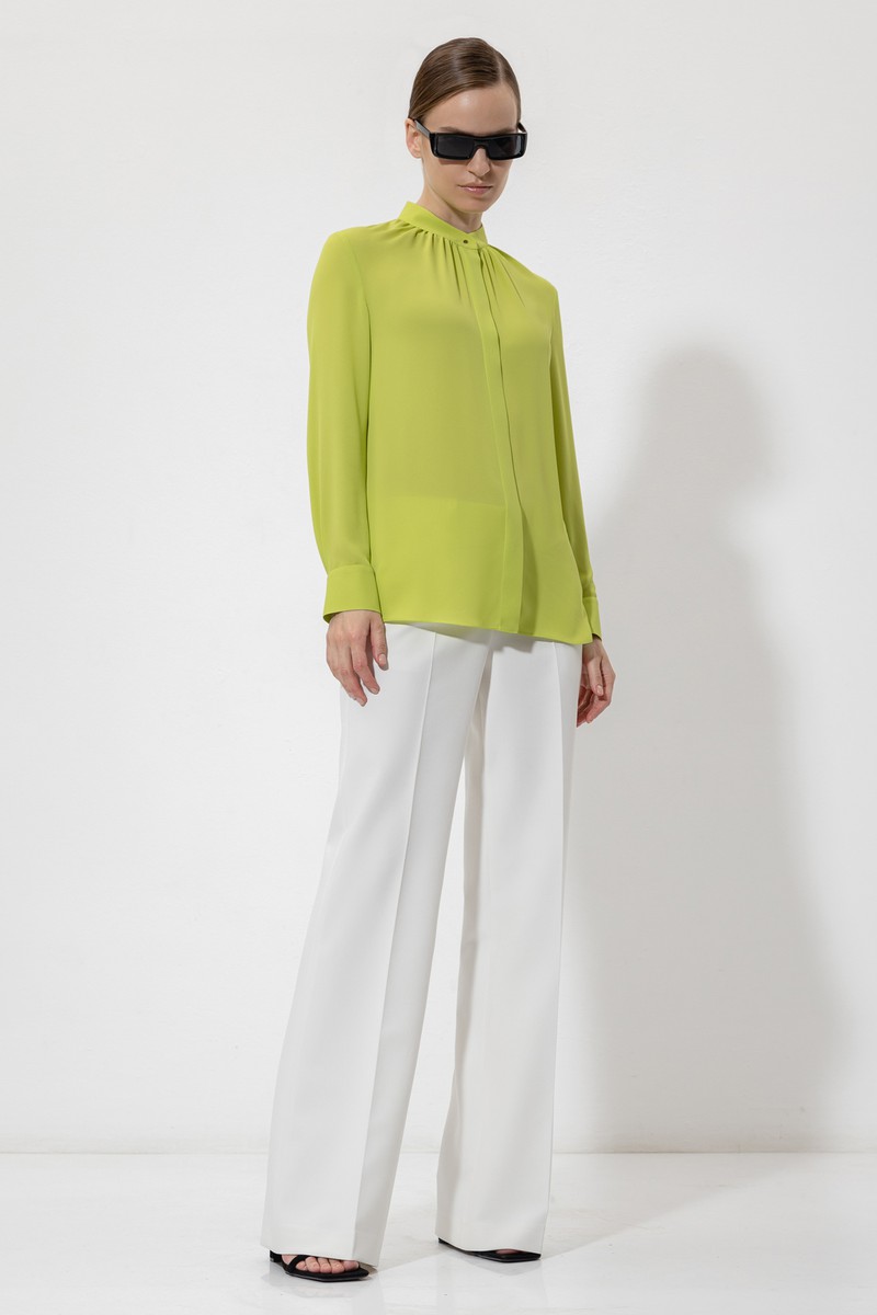 Блузка VASSA&Co, пол женский, цвет зеленый, фото №2