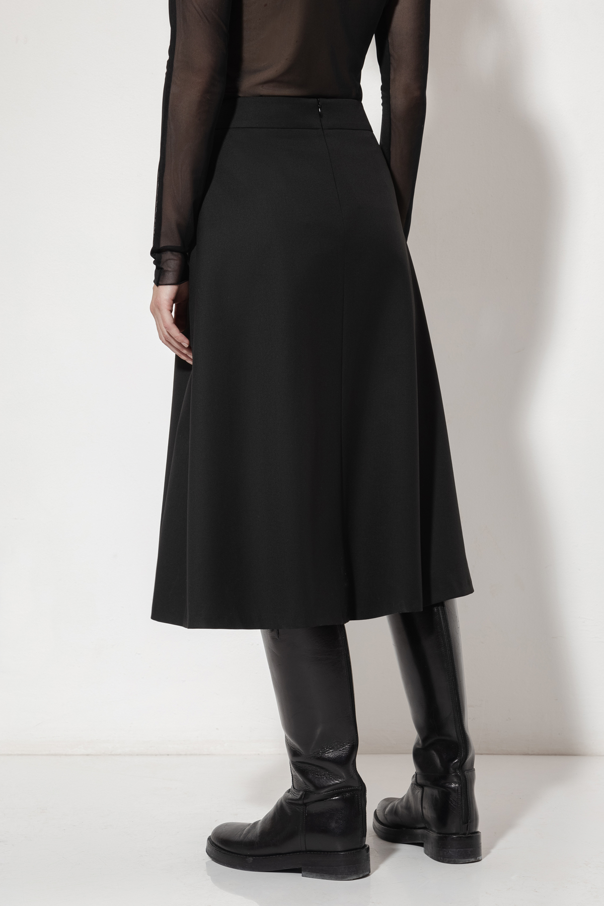 Юбка с имитацией запаха VASSA&Co, пол female, цвет black