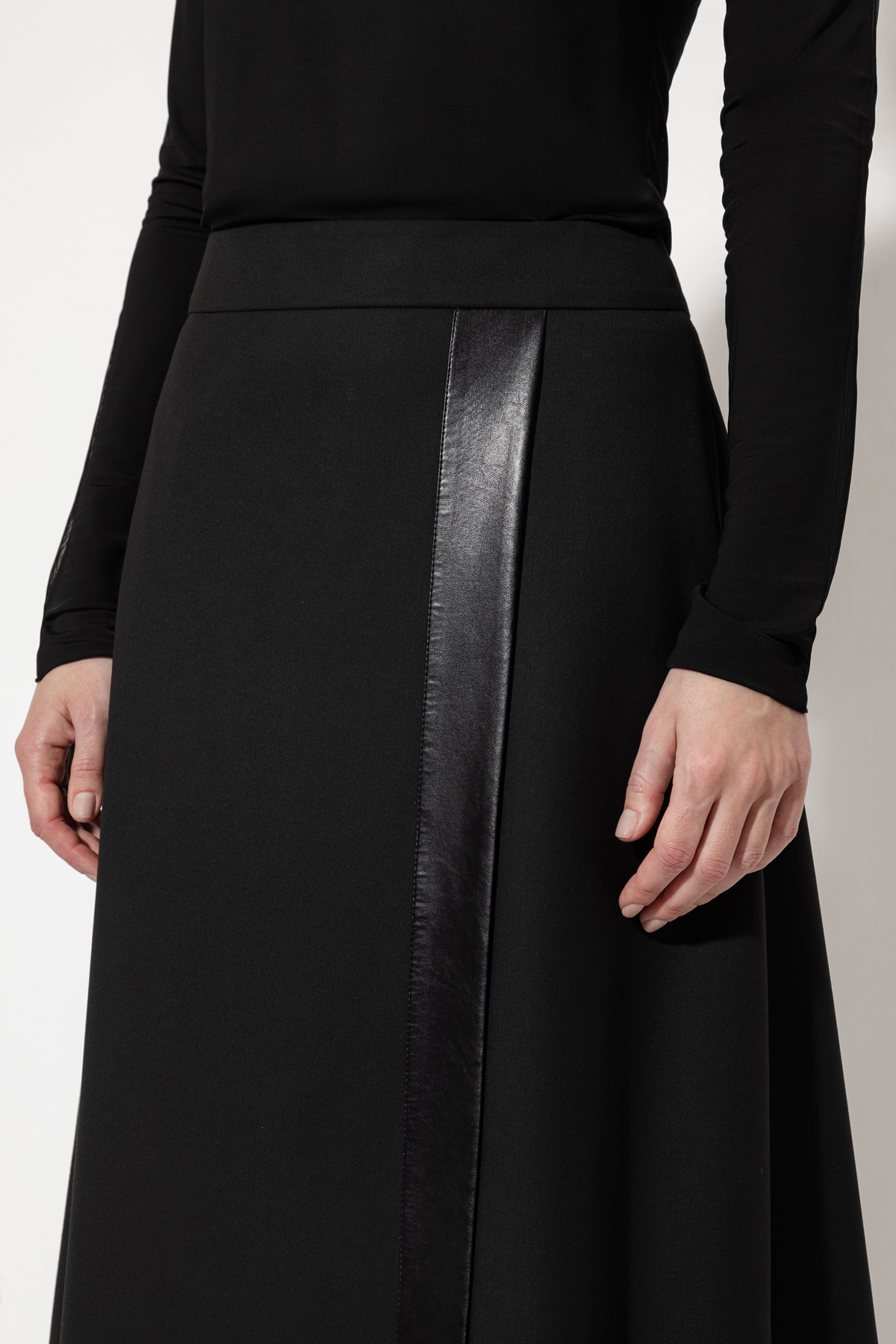 Юбка с имитацией запаха VASSA&Co, пол female, цвет black