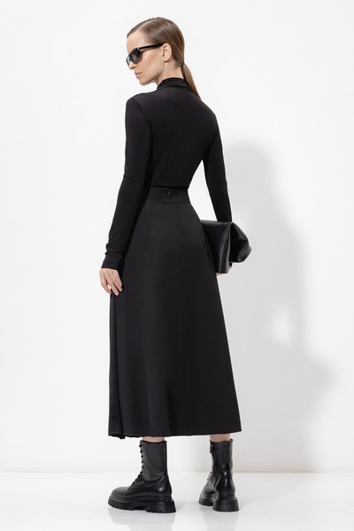 Юбка с асимметричной деталью VASSA&Co, пол женский, цвет черный, фото №5