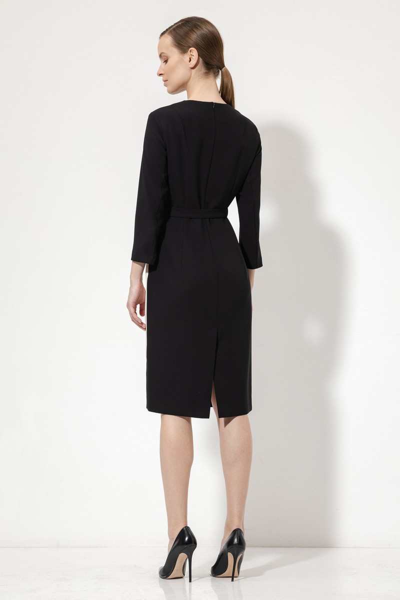 Платье с графичными деталями VASSA&Co, пол женский, цвет молочный, фото №4