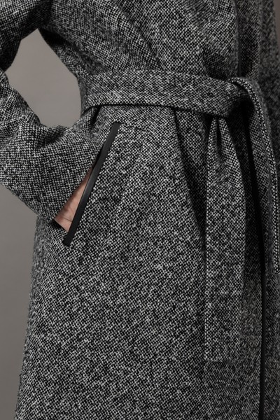 Пальто с капюшоном VASSA&Co, пол женский, цвет черный, фото №7