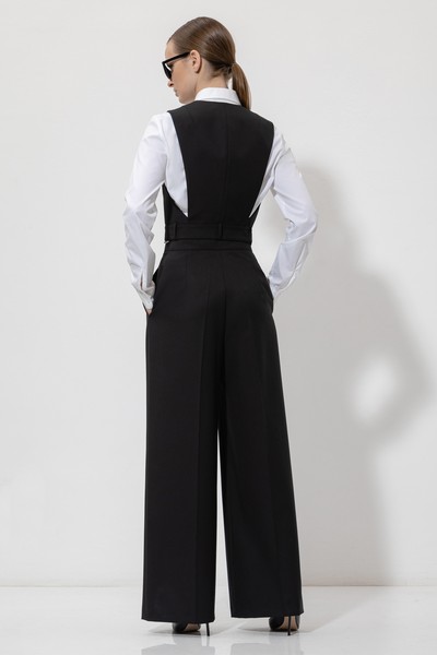 Укороченный жилет VASSA&Co, пол женский, цвет черный, фото №4