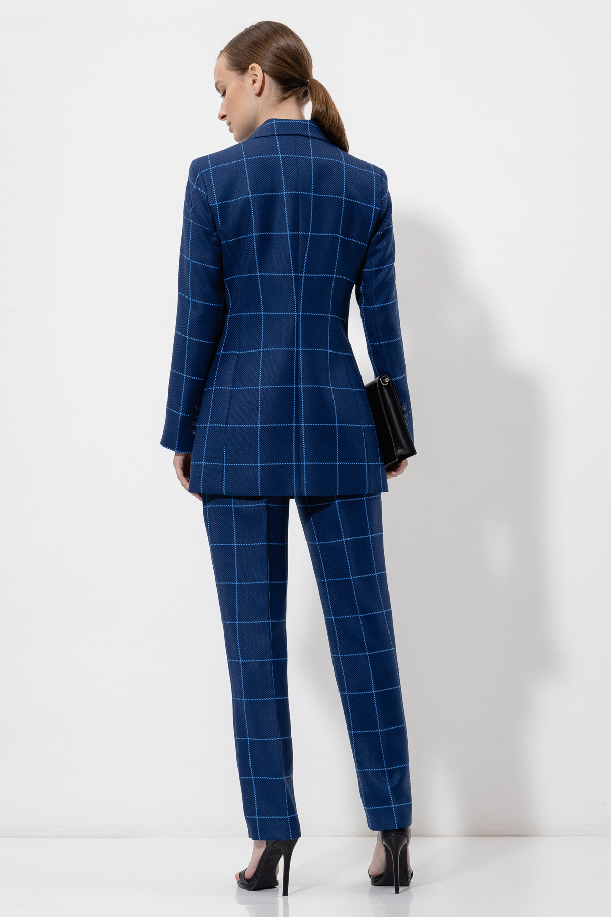 Жакет в клетку VASSA&Co, пол женский, цвет синий