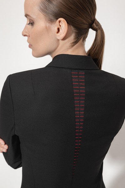 Жакет с акцентными деталями VASSA&Co, пол женский, цвет черный, фото №5