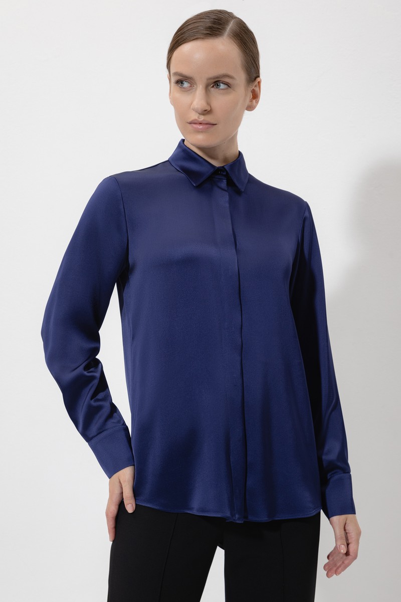 Blouse VASSA&Co, пол female, цвет синий, фото №2